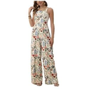 Cider Plus Size Floral Corduroy Overalls XXL Spring Boho Cottagecore Wide Leg